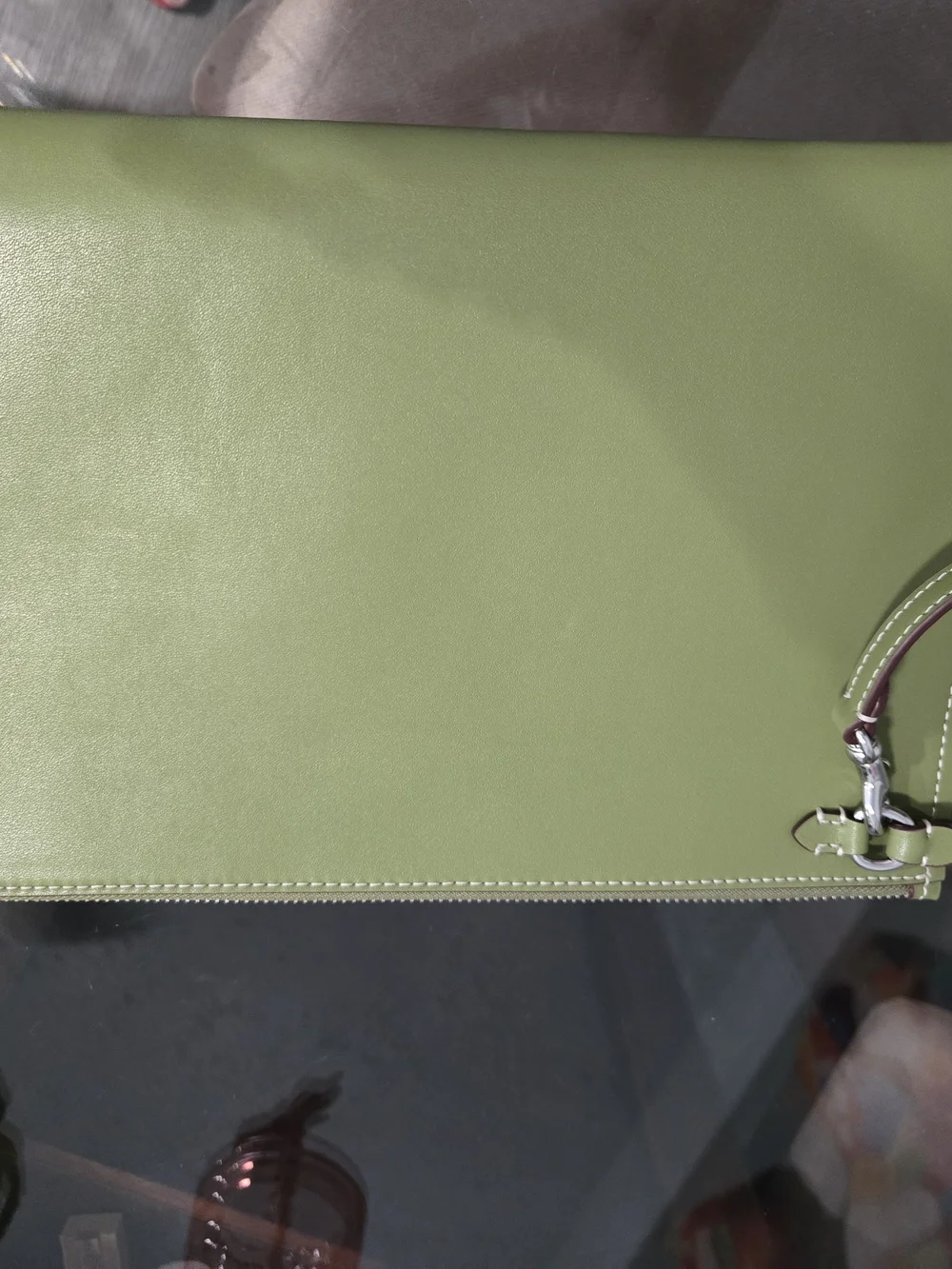 Coachtopia Zippered Portfolio Clutch Olive Green